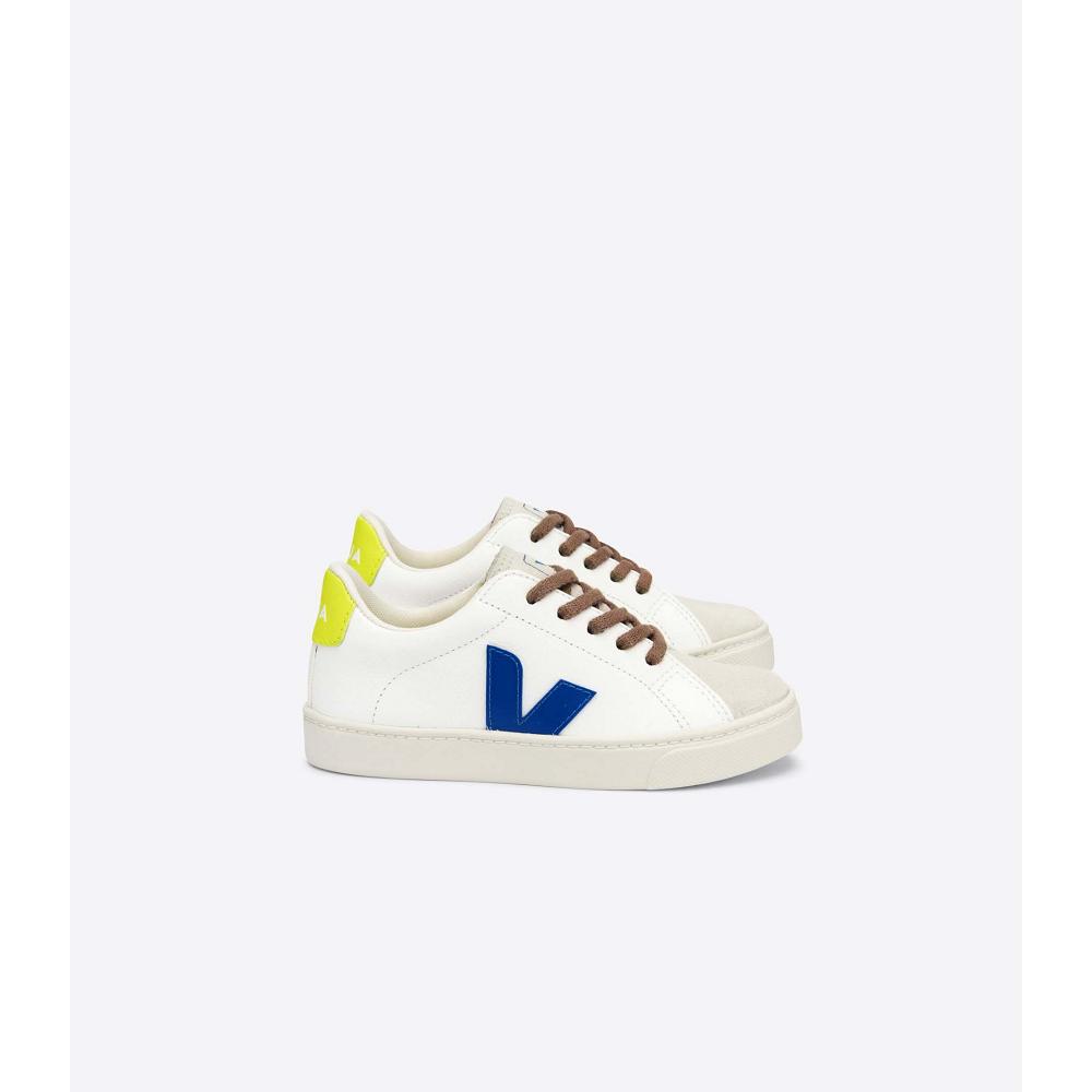 Pantofi Copii Veja ESPLAR LACES CHROMEFREE White/Blue | RO 733ILH